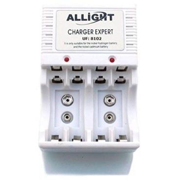 Imagem de ALLIGTH Carregador de Pilhas Aa Aaa Bateria 9v Recarregável Bivolt Câmera Digital, MP3, Rádio