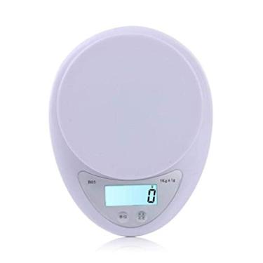 Imagem de balança de cozinha digital balança de cozinha balança digital de dieta alimentar, balança eletrônica compacta, adequada para assar em casa com display lcd