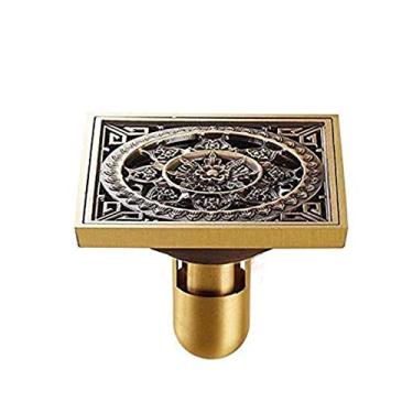 Imagem de Piso de drenagem de latão para chuveiro com tampa removível invisível espessada e anti-odor padrão para banheiro Acessórios para banheiro de hotel