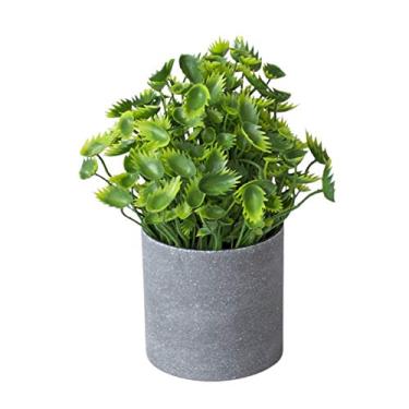 Imagem de heave Mini plantas artificiais em vaso, arbusto de plástico falso, plantas verdes artificiais para decoração de casa, jardim, banheiro, presente de boas-vindas, 3