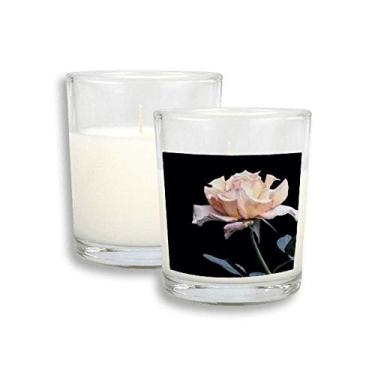 Imagem de Cera de incenso perfumada de vidro com lindas flores brancas rosa e brancas