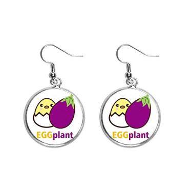 Imagem de Brinco de galinha de ovo com orelhas semelhantes pendentes prata joia feminina