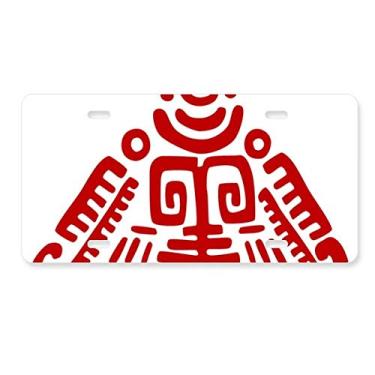 Imagem de DIYthinker Totems pirâmide mexicana da antiga civilização placa de carro decoração de aço inoxidável