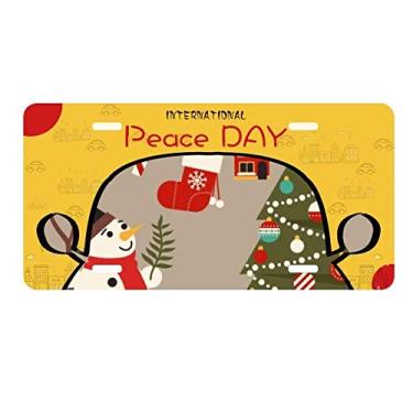 Imagem de DIYthinker Luvas de Natal com boneco de neve para festivais, placa de carro, decoração do carro, dia da paz