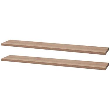 Imagem de Kit 2 Prateleiras 50 x 25cm Carvalho Com Mão Francesa