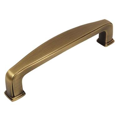 Imagem de Pacote com 10 – Puxador moderno de bronze escovado 4390BAB para armários modernos – furos de 89 mm