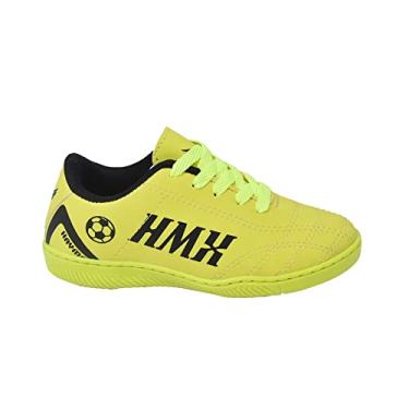 Imagem de Chuteira Infantil Futsal Tenis Premium Original HMX Haymax cor:Amarelo+Preto;Tamanho:29