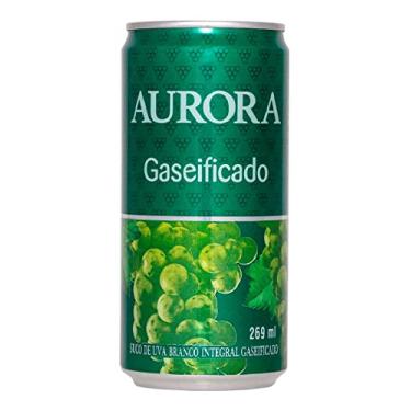 Imagem de Suco De Uva Branco Gaseificado 100% Suco Aurora 269 Ml Lata Refrigerante Natural e Saudável
