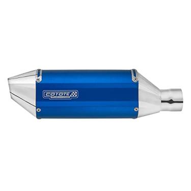 Imagem de Escape/Ponteira + Curva Inox Coyote Performance - CG 125/150 Titan Fan ESDi ano 2009 até 2013 - Azul