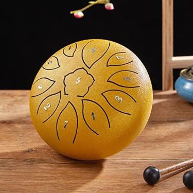 Imagem de Tambor De Língua De Aço 6 Polegadas 11 Notas C-Key Handpan Tambor Instrumento De Percussão De Qualidade De Som Puro Com Bolsa De Armazenamento Etiqueta Fonética Malhos De Tambor E Berços De Dedo,O
