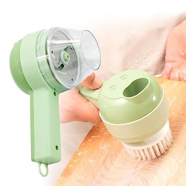 Imagem de Cortador Fatiador Picador Elétrico de Legumes 4 em 1 Portátil Vegetais Carne Multifuncional Ferramenta de Cozinha USB