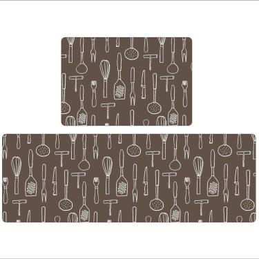 Imagem de Kit Tapete de Cozinha Emborrachado 2 peças