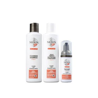 Imagem de Kit Nioxin Trial Sistema 4 de Tratamento Contra Afinamento Capilar - Shampoo 150ml + Condicionador 150ml + Leave-in 50ml 