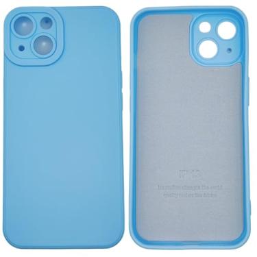 Imagem de Capa Capinha Case Para Apple iPhone 13 Emborrachada Aveludada Anti Impacto (GL CASES) (Azul Bebê)