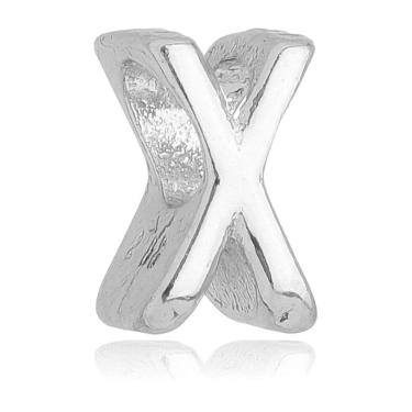 Imagem de Berloque Letra X Separador Pandora Banhado a Prata 925 - Premium