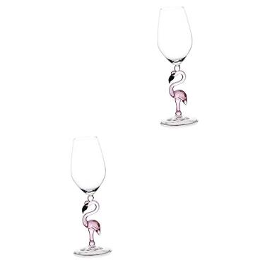 Imagem de PRETYZOOM 2 Peças De Taça De Vinho Flamingo Presentes Para Um Aniversário Favores De Casamento Taça De Vinho Criativa Material De Vidro Premium Taças De Vinho Taças De Martini Vinho