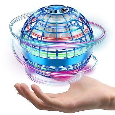 Imagem de Zookao Brinquedos de esfera voadora, mini drone controlado à mão, girador voador com luzes LED rotativas de 360° para crianças e adultos, brinquedos voadores presentes para meninos e meninas de 6 a 12 anos ao ar livre e interno