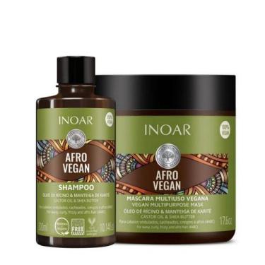 Imagem de Inoar Afro Vegan - Kit Shampoo 300ml E Mascara 500G