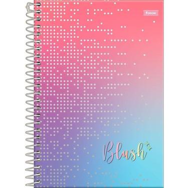 Imagem de Caderno Espiral Foroni 1/4 Capa Dura Blush 80 Folhas - Embalagem com 5 Unidades