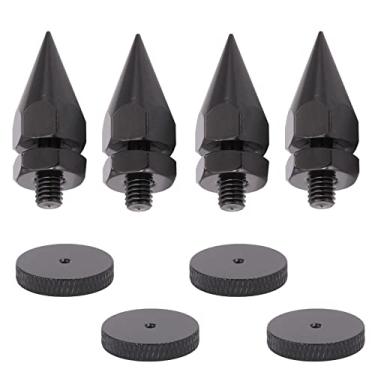 Imagem de Absorção de choque M6 alto-falante de ferro carbono isolamento spike AMP estúdio monitor pé cone 40 mm Hifi DIY