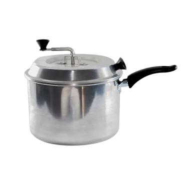 Imagem de Panela Pipoqueira Pop Alumínio Polido Tampa Apoio Dedo 20cm