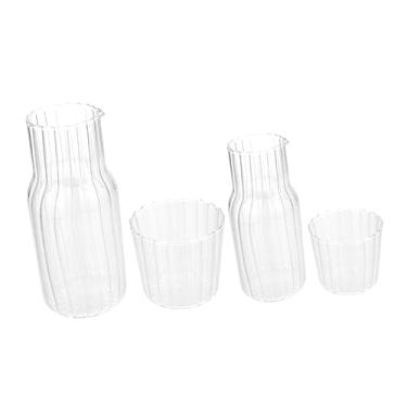 Imagem de Cabilock 2 Conjuntos chaleira com tampa jarros de bebida de vidro garrafa de agua garrafas de água de vidro jarra de vidro com tampa jarro com dispenser de bebida para geladeira leite