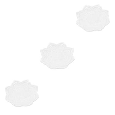 Imagem de IMIKEYA 3 peças de mandala placa de joias flores suporte de brinco cerâmica branca