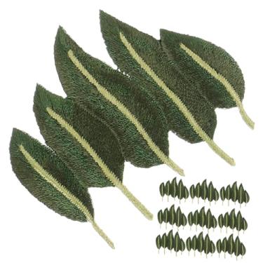 Imagem de Operitacx 10 Pcs patch de bordado de folhas mancha de folha verde remendos de costura remendo de tecido materiais para conserto de roupas pequeno e fresco Fragmento Material