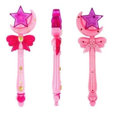 Imagem de Brinquedo Varinha Mágica Rosa Encantada Luz E Som Fada