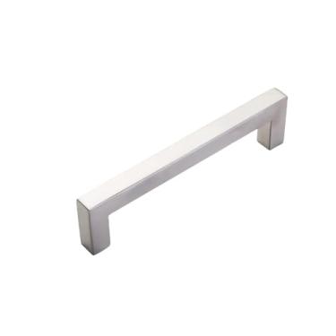 Imagem de Handl quadrado de aço inoxidável para móveis prata preto ouro móveis alças armários de cozinha lidar com botões e alça, s192mm, 204mm