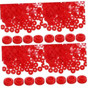Imagem de VILLCASE 400 Conjuntos de pressão roupas camisa botões de lenço botões pequenos ferramenta de fixação de botões de artesanato DIY dedicada Acessórios bebê plástico vermelho