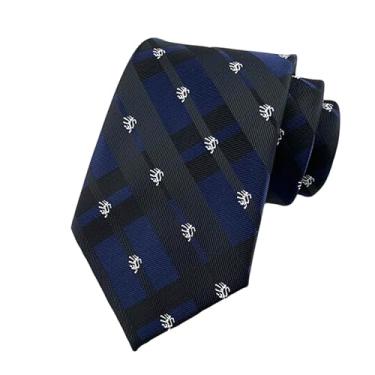 Imagem de GGWMSKRH Gravata masculina 1 peça masculina 8 cm carreira gravata listrada camisa de negócios, P, tamanho �nico