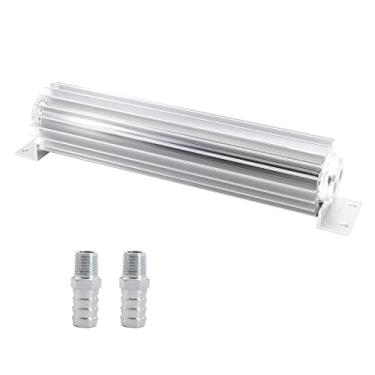 Imagem de Dokili Universal Dual Pass Radiador de óleo de transmissão com aletas de alumínio 30,48 cm