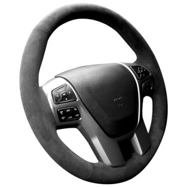 Imagem de Alfanxi Costura à mão Itália Alcantara Capa de volante para carro para Ford Ranger Lariat/XL/Ranger XLT