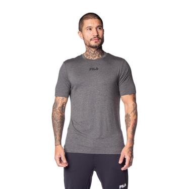 Imagem de Camiseta Masculina Fila Comfort Logo II Cinza Escuro-Masculino