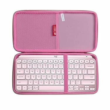 Imagem de Hermitshell Capa rígida de viagem para teclado iluminado sem fio Logitech MX Keys Mini Minimalista (ouro rosa + rosa)