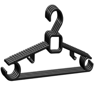 Imagem de Kit 100 Cabides Adulto Preto Luxo Premium Reforçado