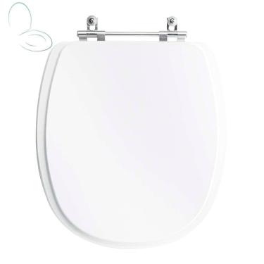 Imagem de Assento Sanitário Tampa De Vaso Branco Resina Poliester Loren One Para Bacia Lorenzetti