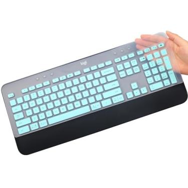 Imagem de Capa de teclado para teclado Logitech MK545 MK540 sem fio, protetor de teclado Logitech MK545, Logitech MK540 Ultra Thin Desktop PC Silicone Clear Keyboard Skin Protector-Hotblue