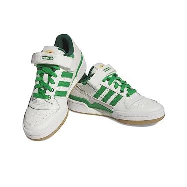 Imagem de adidas Originals Tênis infantil unissex Forum Low, Nuvem branca/verde/chiclete, 5.5 Big Kid