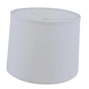 Imagem de Generic Tambor redondo lâmpada de linho sombra lâmpada chão abajur decorativo rústico lustre lâmpada parede sombra para o quarto sala estar cozinha, estilo E