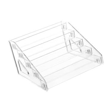 Imagem de Generic Rack de armazenamento acrílico display riser mesa organizador claro desafio moedas rack titular para medalhas, emblemas figuras quarto, 5º nível