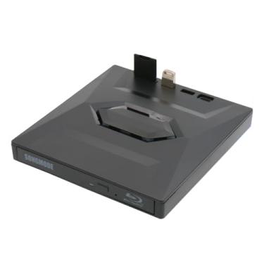 Imagem de SONGMODE Unidade externa Blu ray DVD/BD/CD leitura/gravador USB 3.0 + 2.0 + portas de extensão USB-C e slot para cartão SD compatível com/Win7/Win8/Win10/Win11 MACOS Linux Blu ray Burner High