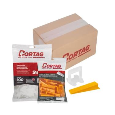 Imagem de Espaçador Nivelador Smart 2,0mm Cortag C/300 Peças e 50 Cunhas