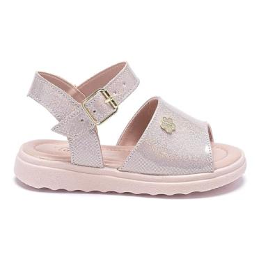 Imagem de Sandália Infantil Menina Tininha Avarca Feminina Glitter Moda Casual (Nude, BR, Criança de 1 a 3 anos, Numérico, 23)