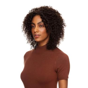 Imagem de Peruca Cabelo Humano Cacheado Textura Curly Castanho Escuro De Benguela (30cm)