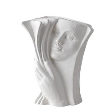 Imagem de Suporte de livro criativo, vaso corporal de cerâmica, estante de livros para casa, decoração de mesa - traça o rosto