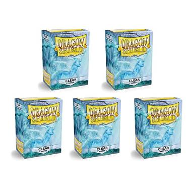 Imagem de 5 Packs Dragon Shield Matte Clear Standard Size 100 ct Card Sleeves Value Bundle!
