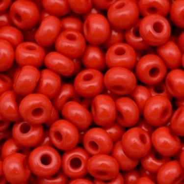 Imagem de Miçanga Canjicão 2/0=6,1mm Preciosa Jablonex 50g Cores Leitosas Guias Brajás Colares Pulseiras Umbanda e Candomblé (Vermelho Claro (93170))