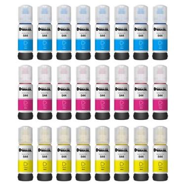 Imagem de KIT 24 Refil de Tinta Para T544 Ciano, Magenta, Amarelo para impressor